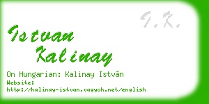 istvan kalinay business card